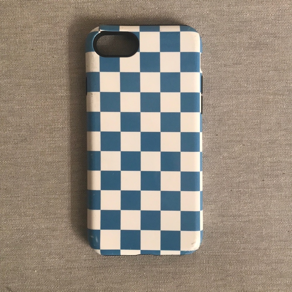 cute blue checkered iphone 6/7 case